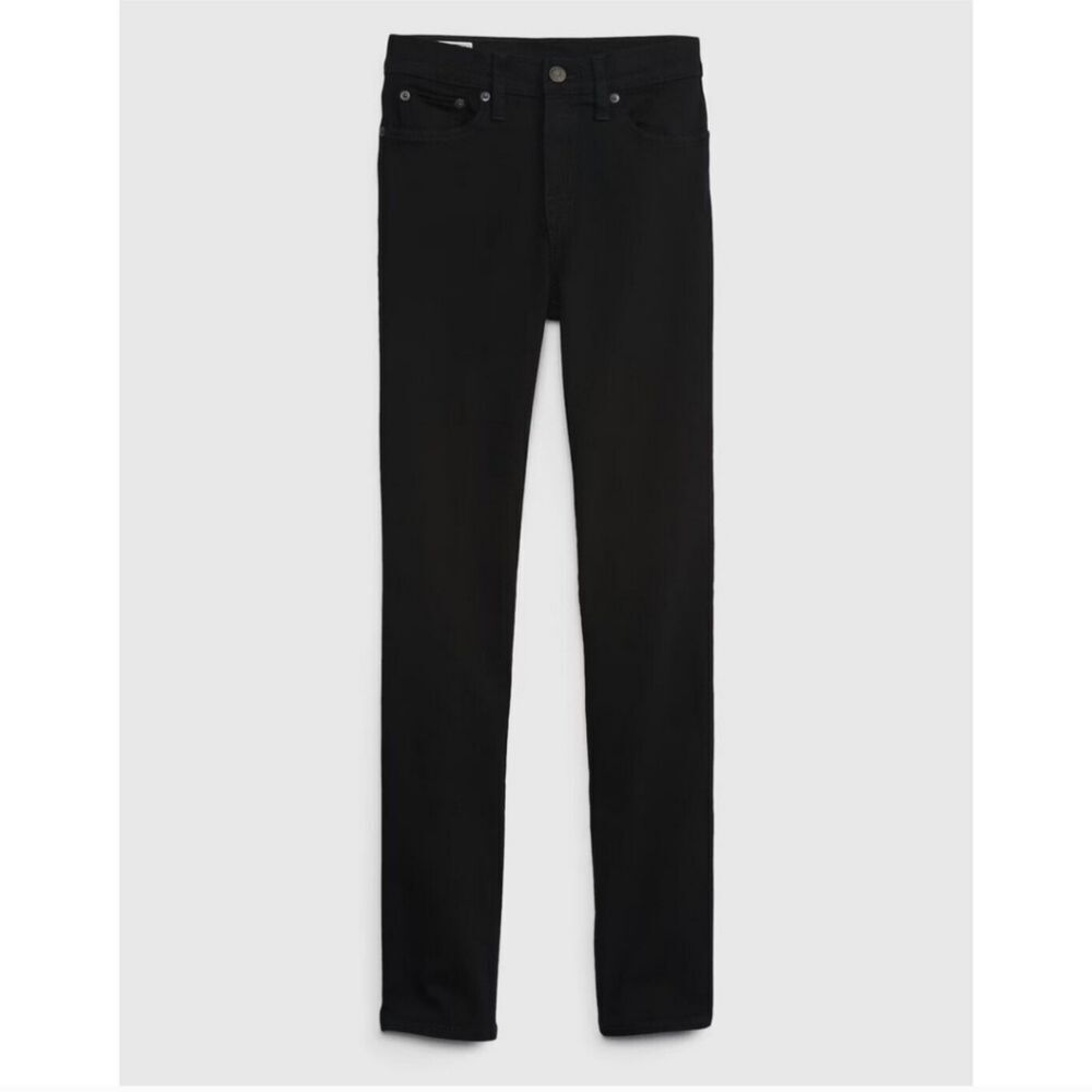 GAP Classic Straight Mid-Rise Denim, Black, Size 6 Tall, NWT - Picture 4 of 13
